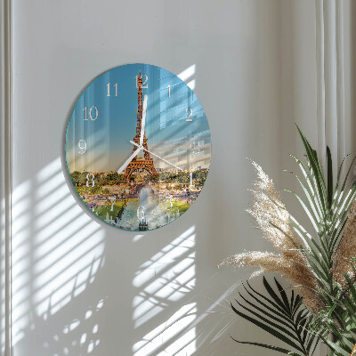 Glas wanduhr Paris