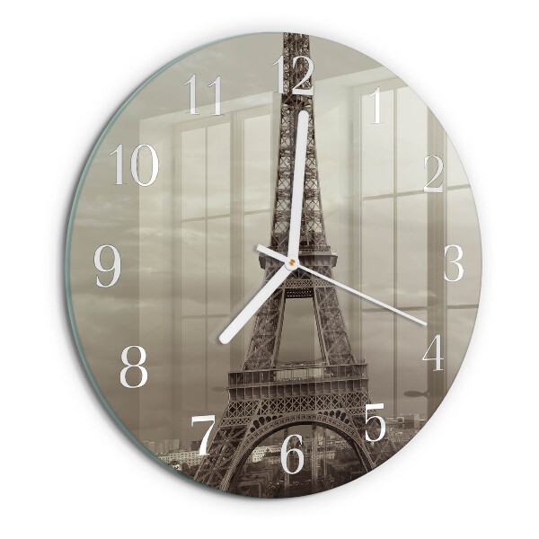 Glas wanduhr Eiffelturm