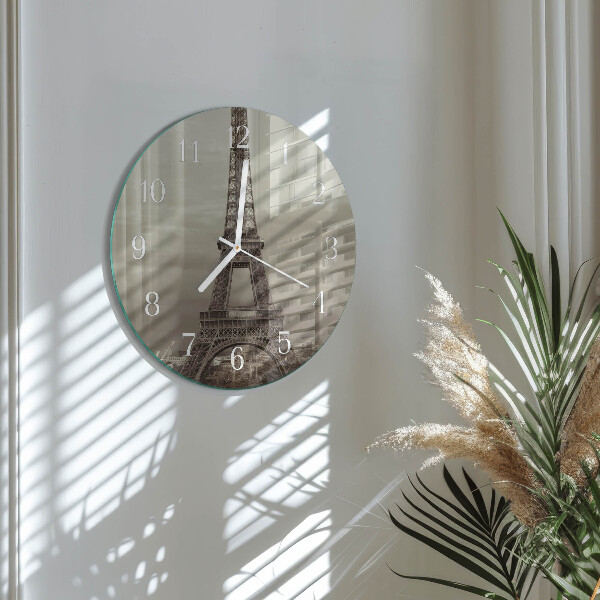 Glas wanduhr Eiffelturm