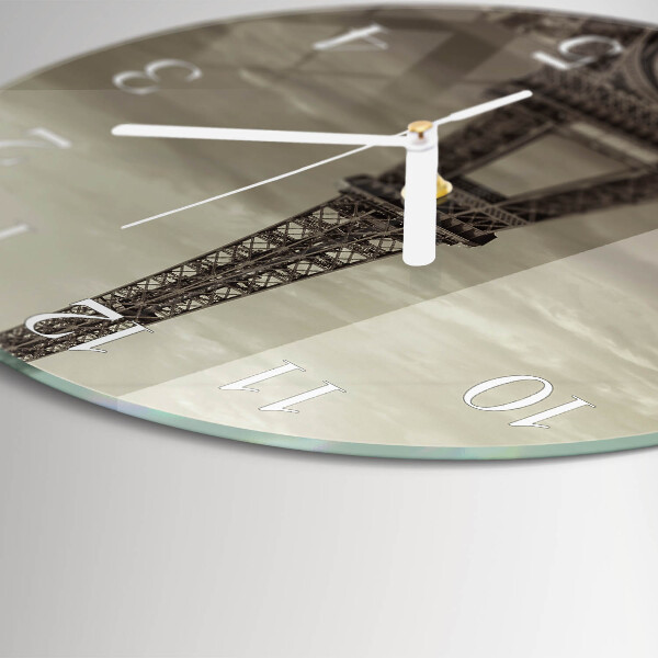 Glas wanduhr Eiffelturm
