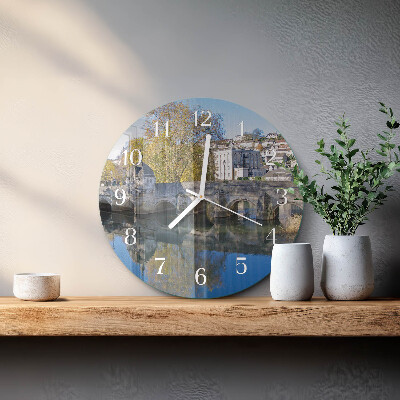 Glas wanduhr Brücke