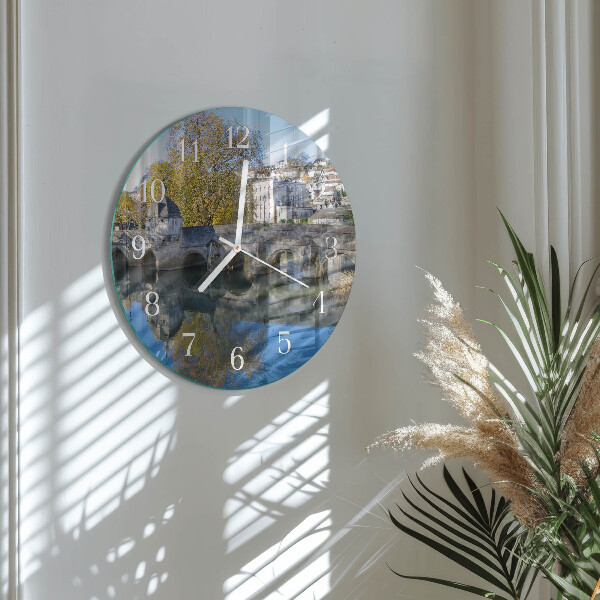 Glas wanduhr Brücke