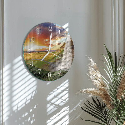 Glas wanduhr Wasserfall