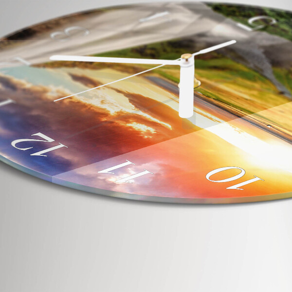 Glas wanduhr Wasserfall
