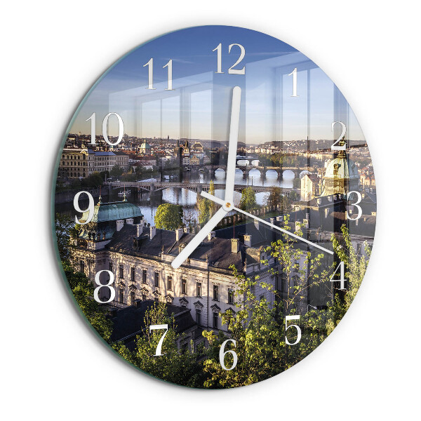 Glas wanduhr Prag