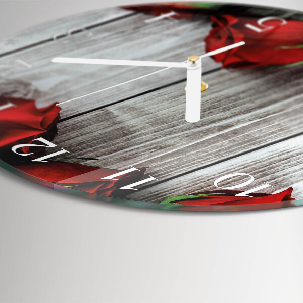Glas wanduhr Rosentabletten