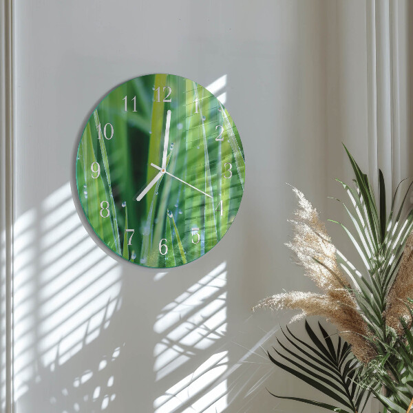 Glas wanduhr Gras