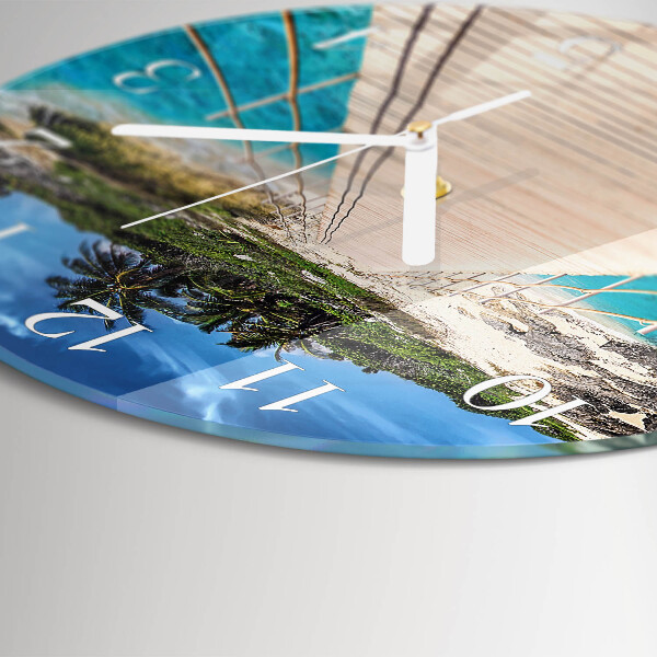 Glas wanduhr Inselbrücke