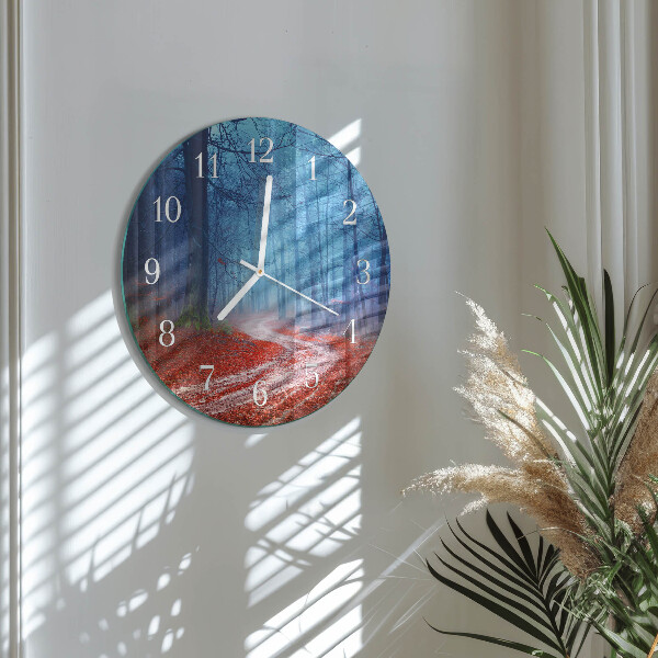 Glas wanduhr Waldweg