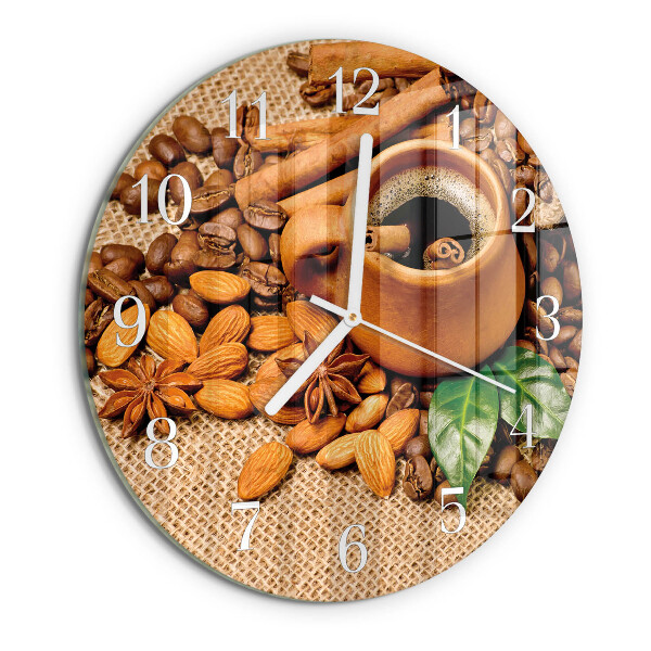 Glas wanduhr Zimtmandeln