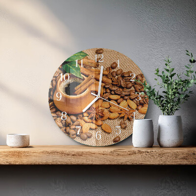 Glas wanduhr Zimtmandeln