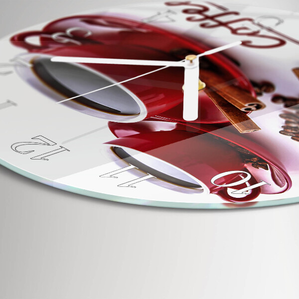 Glas wanduhr Tasse Kaffee