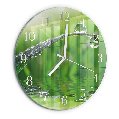 Glas wanduhr Tautropfen
