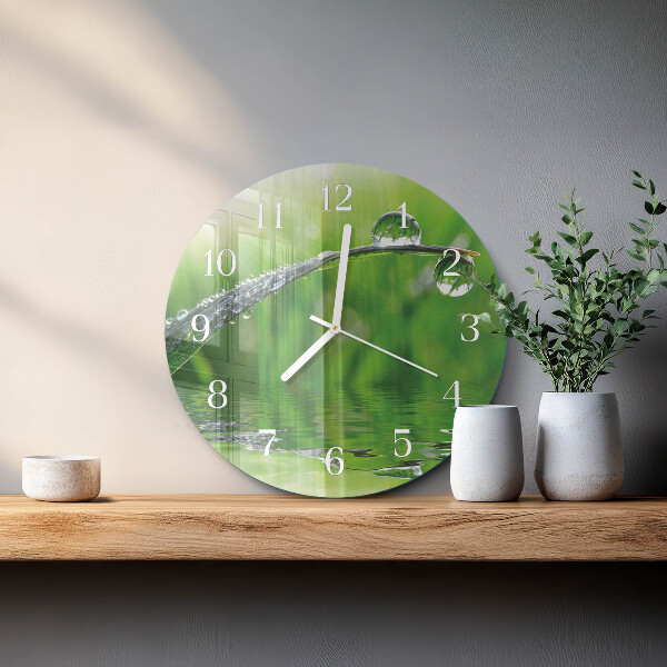 Glas wanduhr Tautropfen