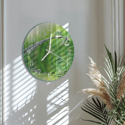 Glas wanduhr Tautropfen