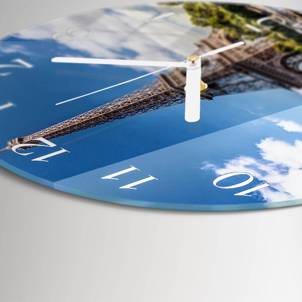 Glas wanduhr Eiffelturm