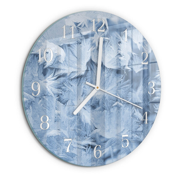 Glas wanduhr Schneeflocken