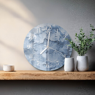 Glas wanduhr Schneeflocken