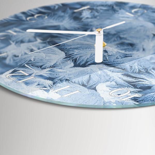 Glas wanduhr Schneeflocken