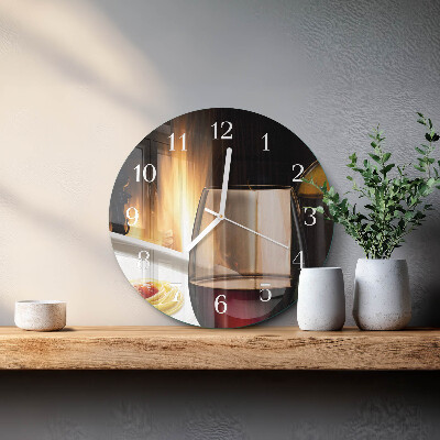 Glas wanduhr Spaghetti