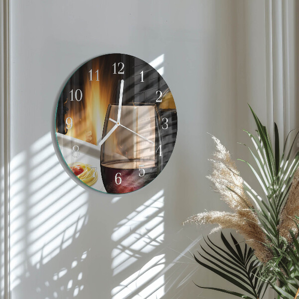 Glas wanduhr Spaghetti