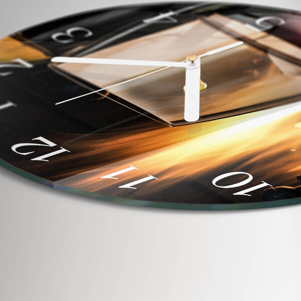 Glas wanduhr Spaghetti