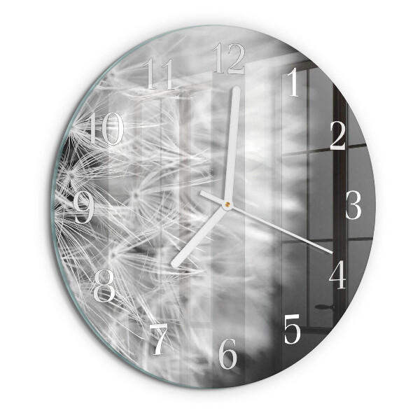 Glas wanduhr Löwenzahn