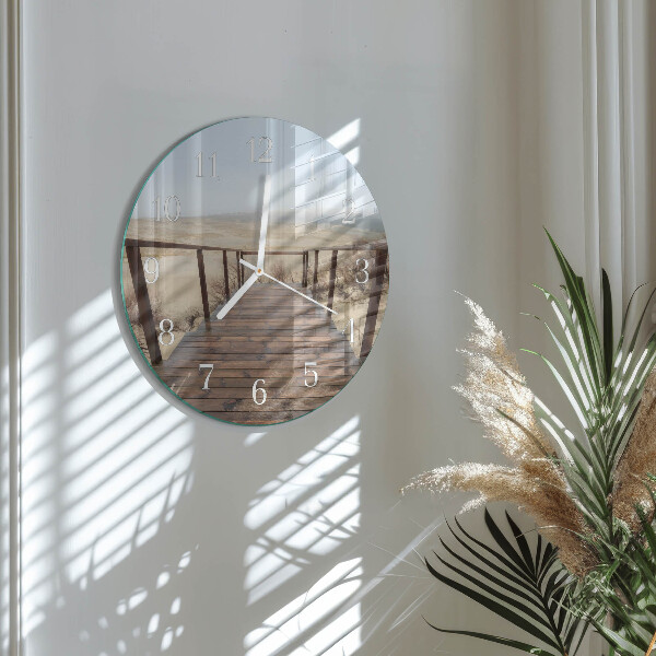 Glas wanduhr Pier