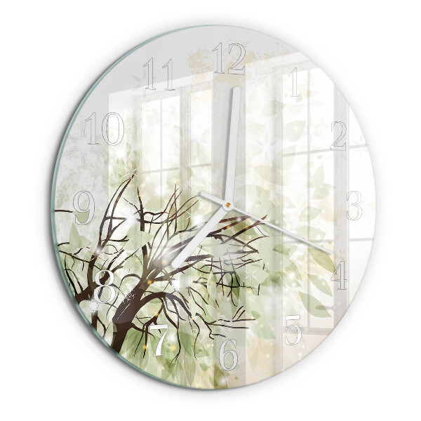 Glas wanduhr Baum