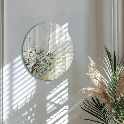 Glas wanduhr Baum