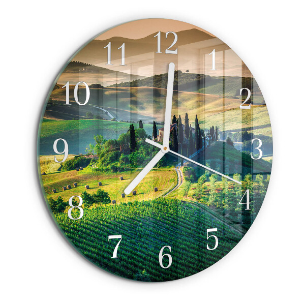 Glas wanduhr Landschaft
