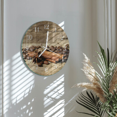 Glas wanduhr Anis-Zimt