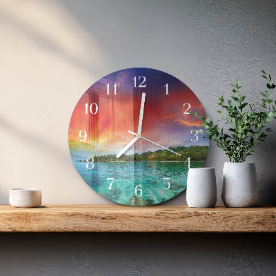 Glas wanduhr Landschaft