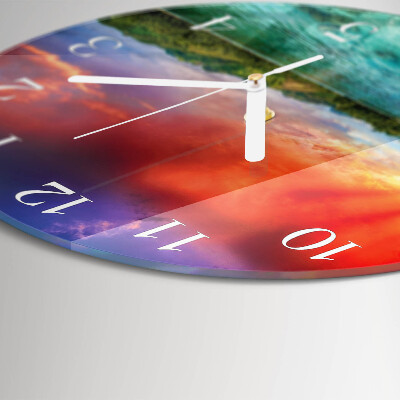 Glas wanduhr Landschaft