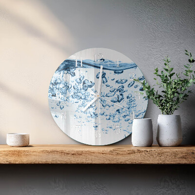 Glas wanduhr Wasser
