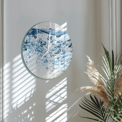 Glas wanduhr Wasser