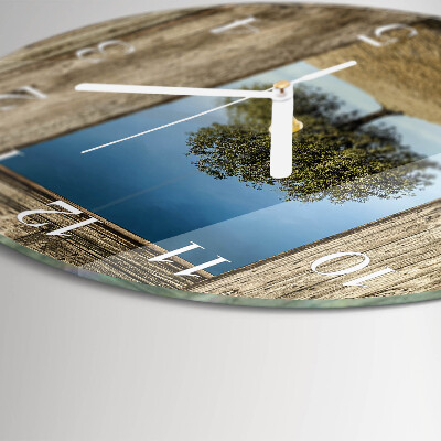 Glas wanduhr Baum