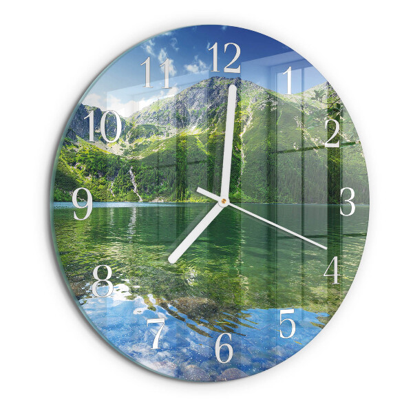 Glas wanduhr Bergsee