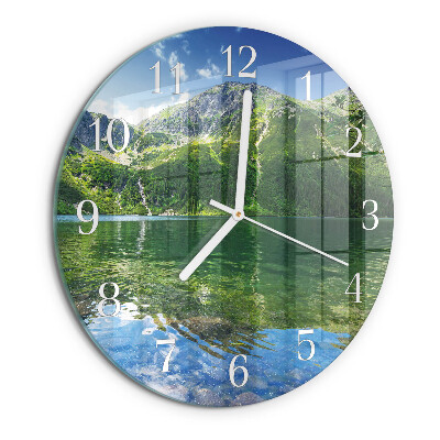Glas wanduhr Bergsee