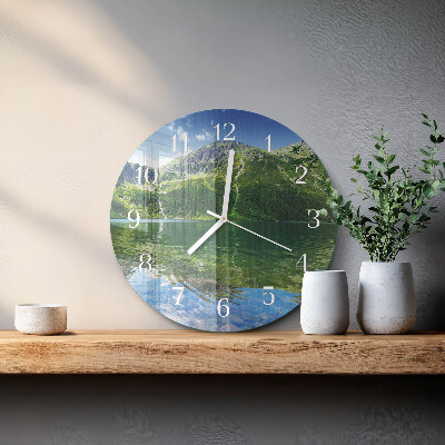 Glas wanduhr Bergsee