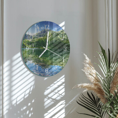 Glas wanduhr Bergsee