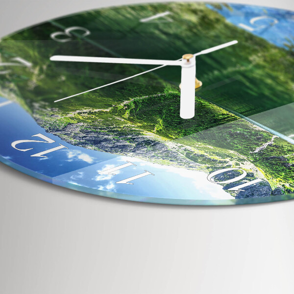 Glas wanduhr Bergsee