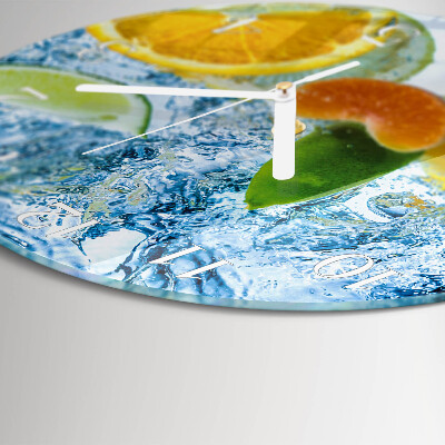 Glas wanduhr Zitruspflanze