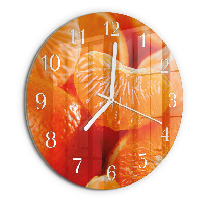 Glas wanduhr Mandarinen