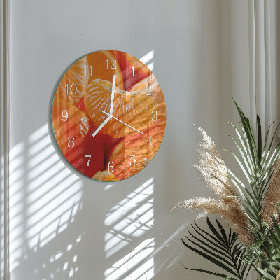 Glas wanduhr Mandarinen