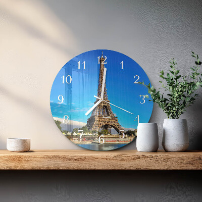 Glas wanduhr Eiffelturm Paris