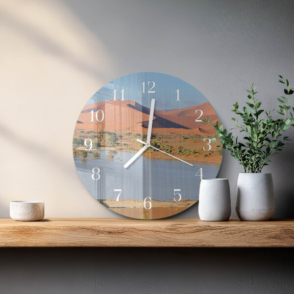 Glas wanduhr Wüste
