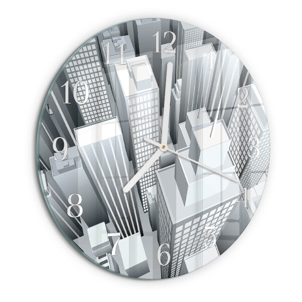Glas wanduhr Gebäude