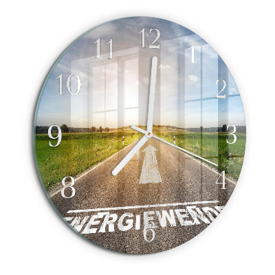 Glas wanduhr Pfadfeld