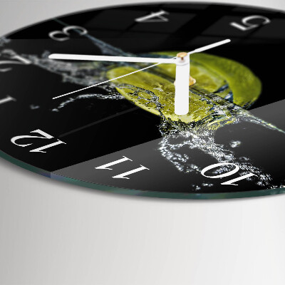 Glas wanduhr Zitronensäure